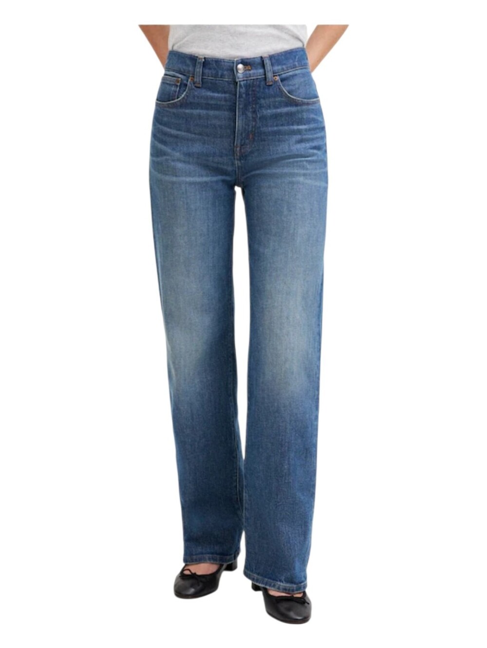 Madewell Womens Harvey Wash The Perfect Vintage Wide Leg Denim Jeans 31